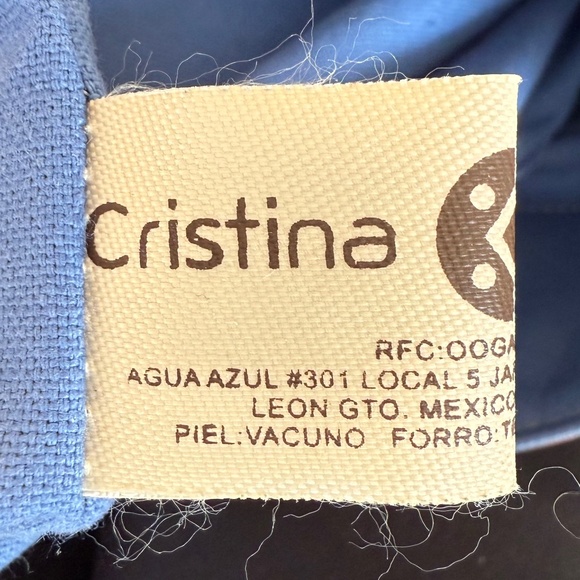 Cristina Orozco Brown Leather Large Hobo Shoulder Handbag With Woven Wide Strap - Picture 14 of 15